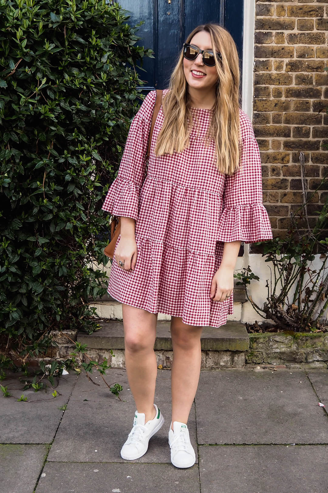 zara red and white dress
