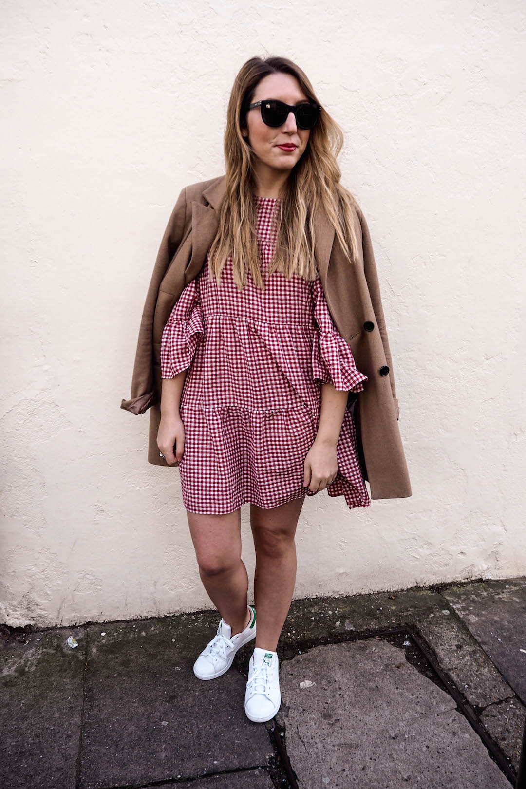 zara strappy gingham dress