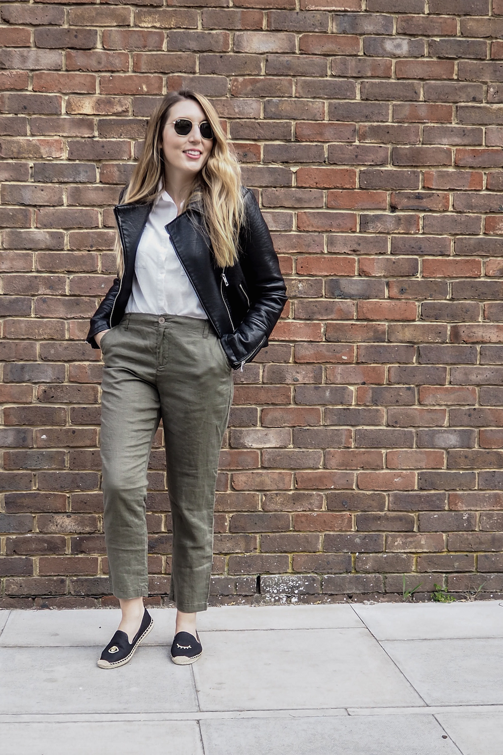 denim linen trousers