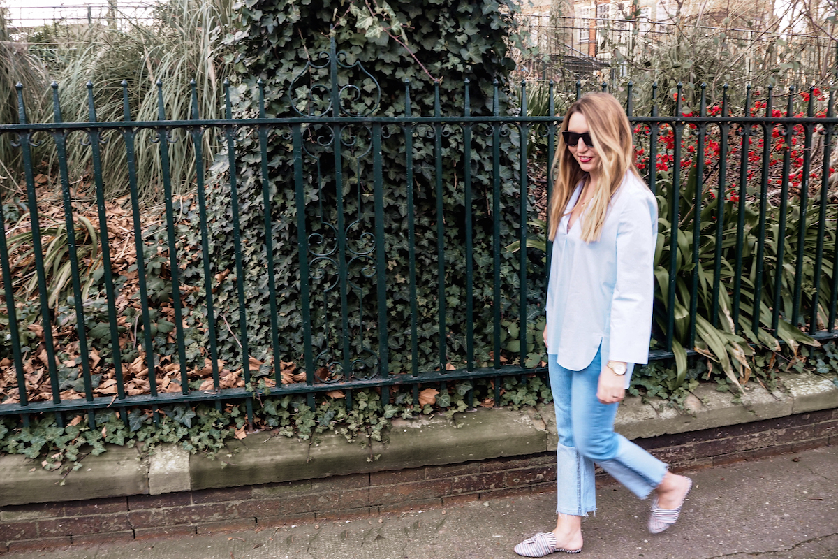 Spring Blues & Striped Mules