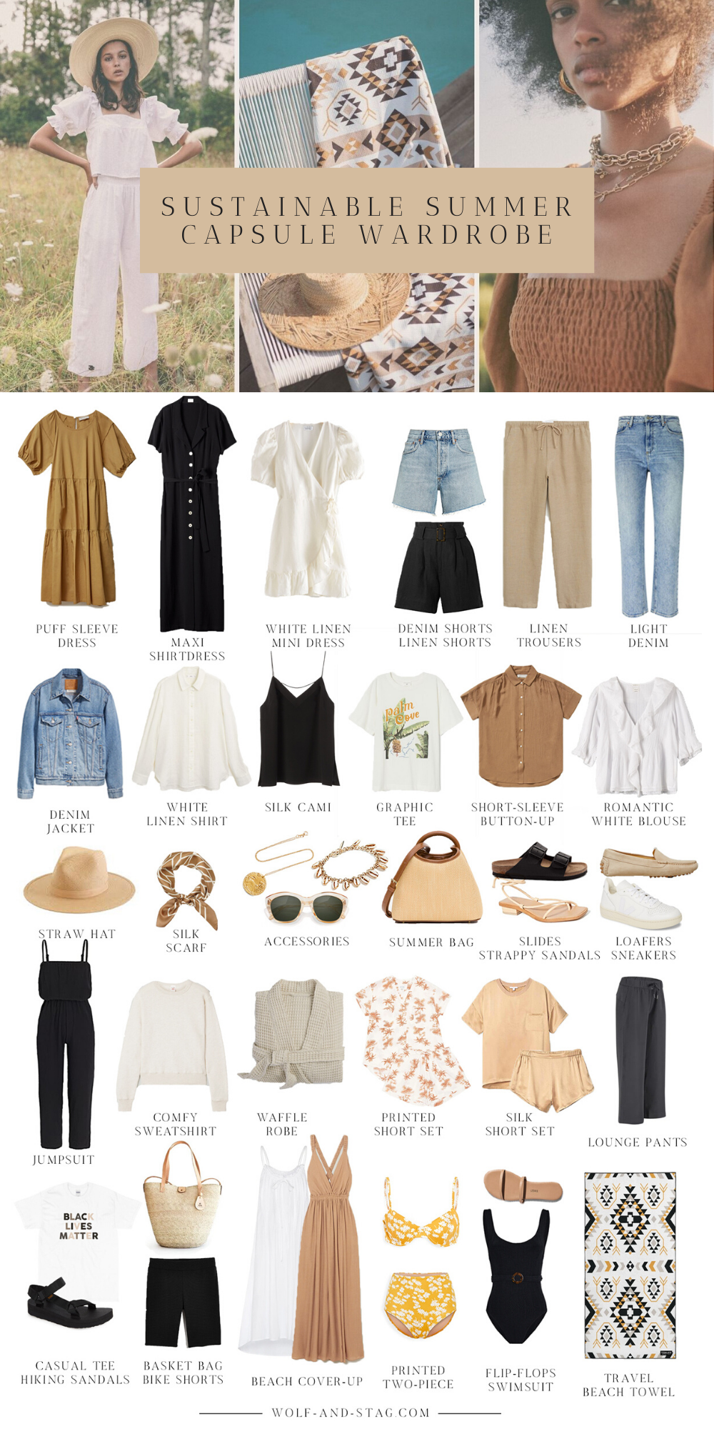 The Mostly Sustainable Summer Capsule Wardrobe, Summer 2020 | Wolf ...